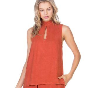 MAVEN West Burnt Orange‎ Keyhole Top Size S